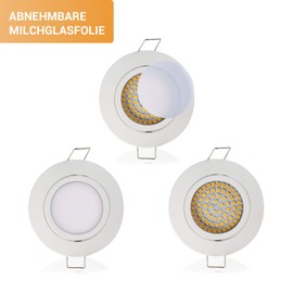 TEVEA Ultra Flat LED Recessed Spotlight, 3.5 W, 230 V, Recessed Spotlights, Neutral White