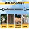 RiaYer 165FT Outdoor String Light Hanging Kit, 1/16" Vinyl-Coated 304