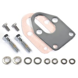 JEGS Fuel Pump Mount Plate | Fits Small Block Chevy | Chrome | Includes Chrome Bolts, Stainless Steel Washers, And Gasket