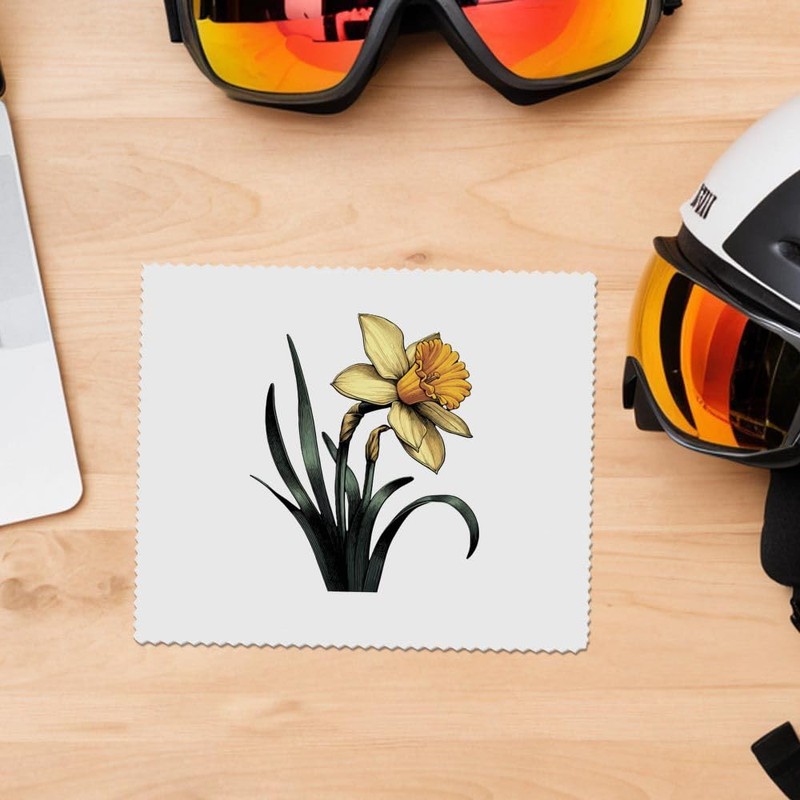 Azeeda 2 x 'Narzisse' Mikrofaser-Objektiv- / Brillenreinigungstücher (LC00029509)