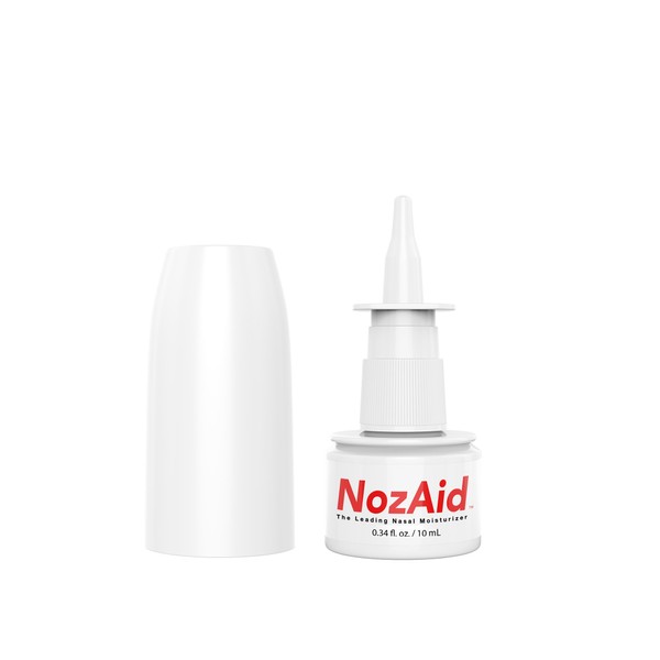 NozAid Nasal Moisturizer Spray w/Sesame Oil .34 oz Moisturizing Lubricant for Dry, Crusty, Cracked, Stuffy Nose Relief, Nosebleeds, Preservative Free by NozAid
