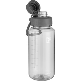 Fanhaw 32 oz Clear Water Bottle with Fast-Flow Spout Lid, BPA-Free Tritan, Wide Mouth, Leakproof, Reusable Bottle for Gym, School, Office, Travel (Gray)