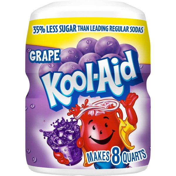Kool-Aid Caffeine Free Grape Sweetened Powdered Drink Mix 12 Count 19 oz Canisters