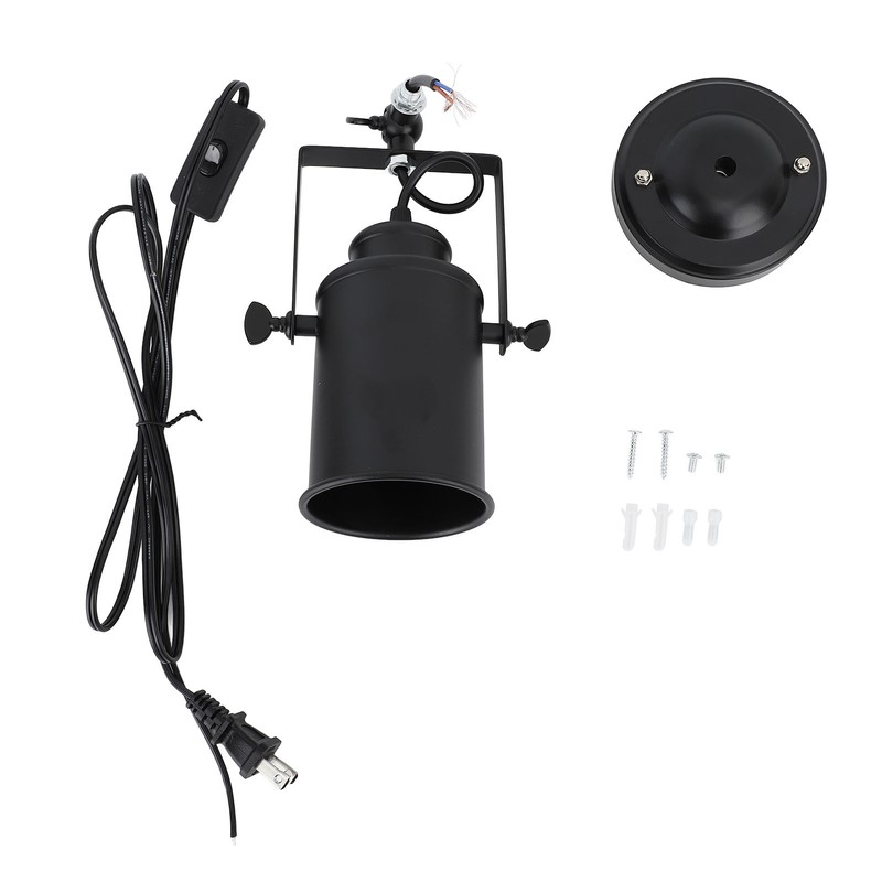 Wall Sconce Plug in Lamp Indoor Bedroom Bedside American Retro