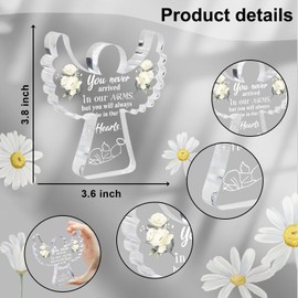 Regalo de aborto espontáneo para madres, regalos de condolencia, regalos de condolencia, cartel de decoración acrílico en forma de ángel duelo, regalo conmemorativo con sentimiento, infante de duelo conmemorativo, funeral en memoria de la pérdida del beb