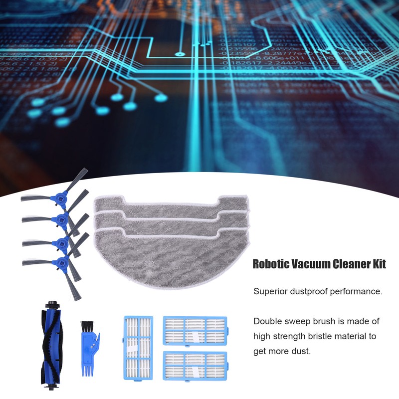 Robotic Vacuum Cleaner Kit with Side Brush Rag Filter Main