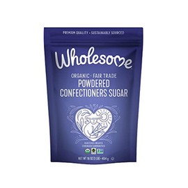 Wholesome Sweeteners 16-Ounce Organic Powdered Confectioners Sugar, Fair Trade, Non GMO, Gluten Free & Vegan, 1 Pack