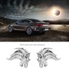 VGOL A Pair 3D Metal Wolf Head Car Stickers Wolf
