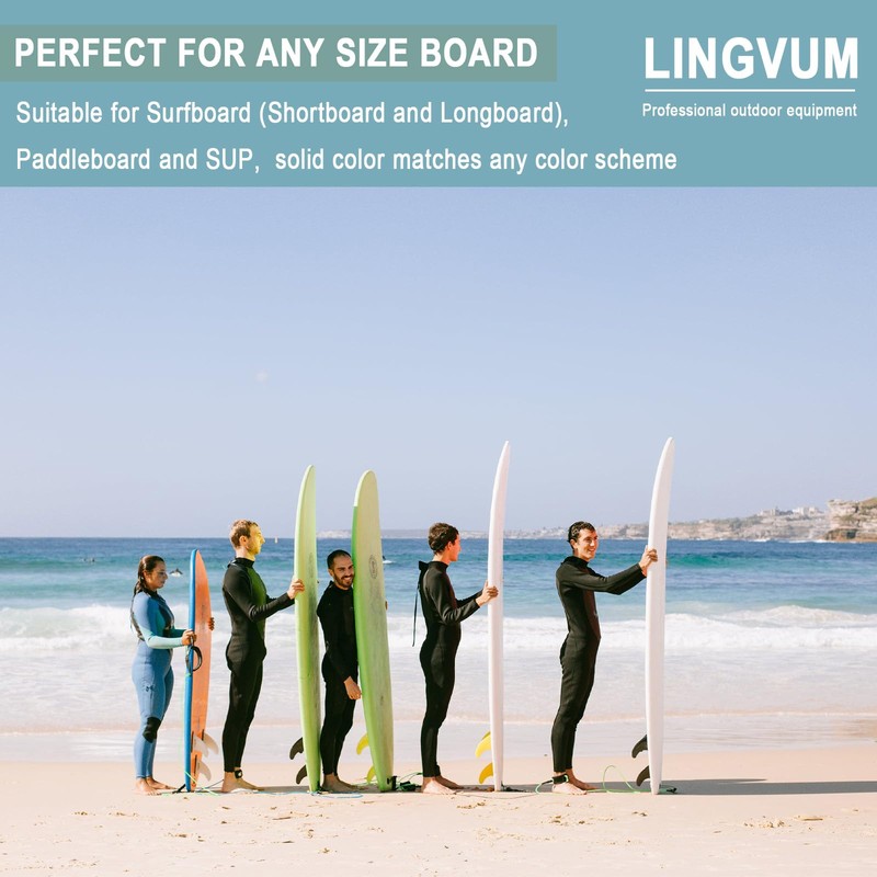 Surfboard Leash Premium Straight Surf Leash SUP Leg Rope 6/7/8/9
