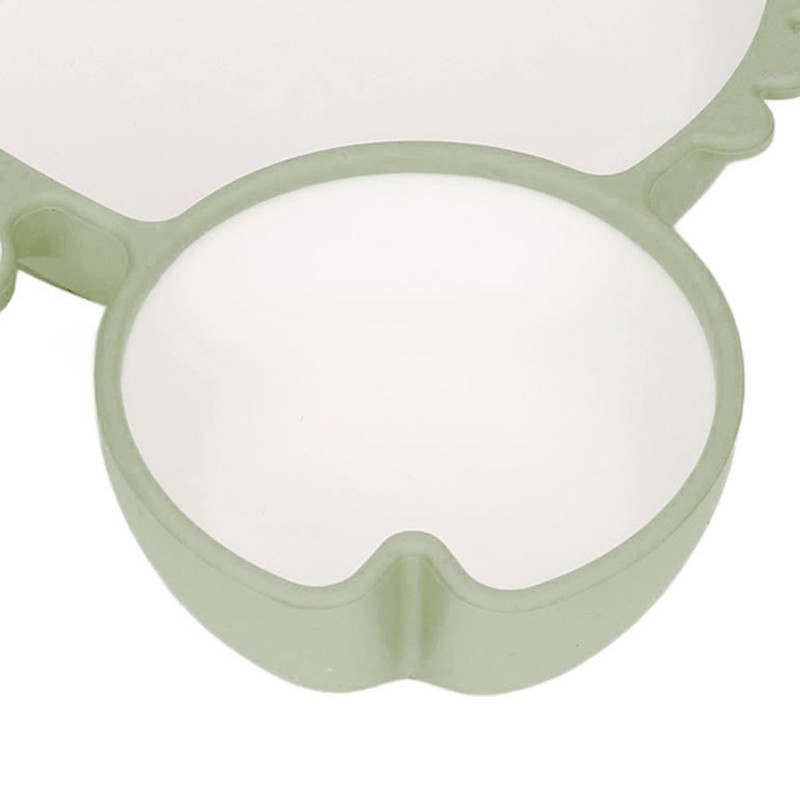 Crab Suction Plate with Suction Cup Base Silicone Divided Plate