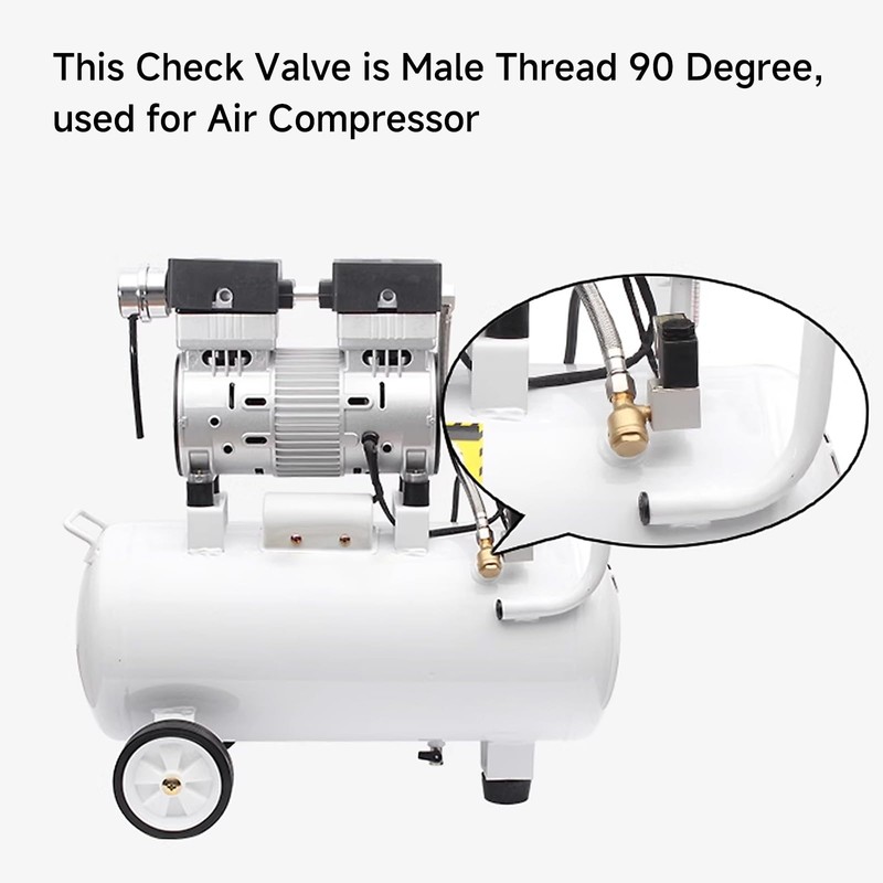 Kodrily Air Compressor Check Valve, Brass Check Valve for Air