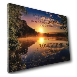 BANBERRY DESIGNS Religious Quote Wall Canvas - Landscape LED Lighted Canvas Print - In Loving Memory Saying - Wall Picture Collage