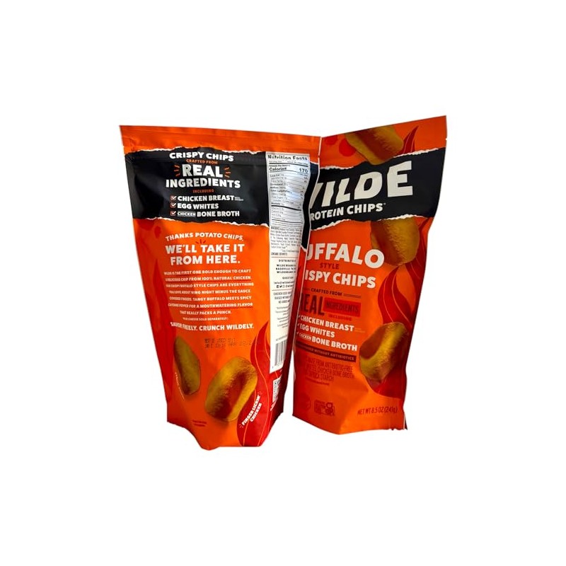 WILDE PROTEIN CHIPS BUFFALO STYLE CRISPY CHIPS 8.5 OZ PACK