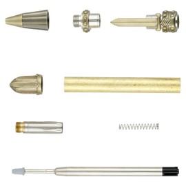 Penn State Industries PKA110 Knights Armor Twist Ballpoint Pen Kit Woodturning Project (Antique Brass)
