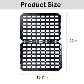 Rigid MOLLE Panel for Truck-Universal Truck Gun Rack Mount Rack Panel for Tactical Gear Accessories,Seat Back Organizer for Cars, SUVs, Pickups, and Trucks