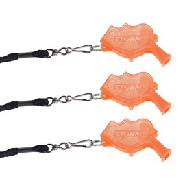 Product Movement Storm World's Loudest Outdoor Safety Whistle | Emergency, Marine, Police, Underwater, Survival | Includes Lanyard (3)