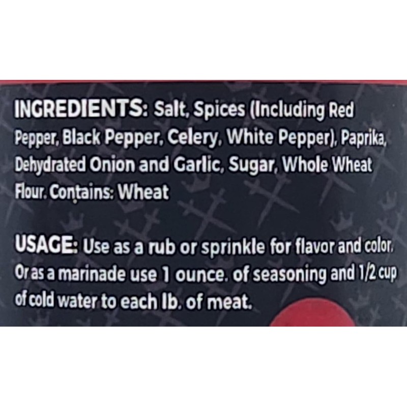 Single Bottle of Seasoning Spice Shakers Excalibur Seasonings (6oz, Blackened