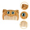 FOMIYES 2pcs Green Sandalwood Combs Fine Tooth Hair Combs for