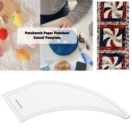 LT Easiyl 2 Pieces Patchwork Ruler Acrylic Cutting Templates DIY Hand Patchwork Quilt Templates for Crafts Quilting Stencils Twisted Pinwheel Ruler Clothing Accessories