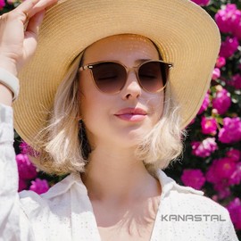 KANASTAL Sunglasses for Women Men Polarized Sunglasses Brown Sun Glasses Womens Shades UV400 Protection for Beach Outdoor Traveling
