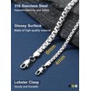 Steel Chain Mens Stainless Steel Necklace 22inch 4mm Silver Color