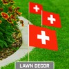 G128 12 Pack Handheld Switzerland Swiss Stick Flags | 8x12