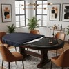 Oval Poker Table Dust Cover 84"L x 42"w Black Heavy