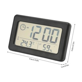Hztyyier Digitaler Wecker mit Temperatur- und Luftfeuchtigkeitsanzeige, Tragbar mit Ständer auf der Rückseite und Aufhängelöchern