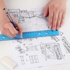 ZZTX 6 Pack Color Transparent Ruler Plastic Rulers 12 Inch,