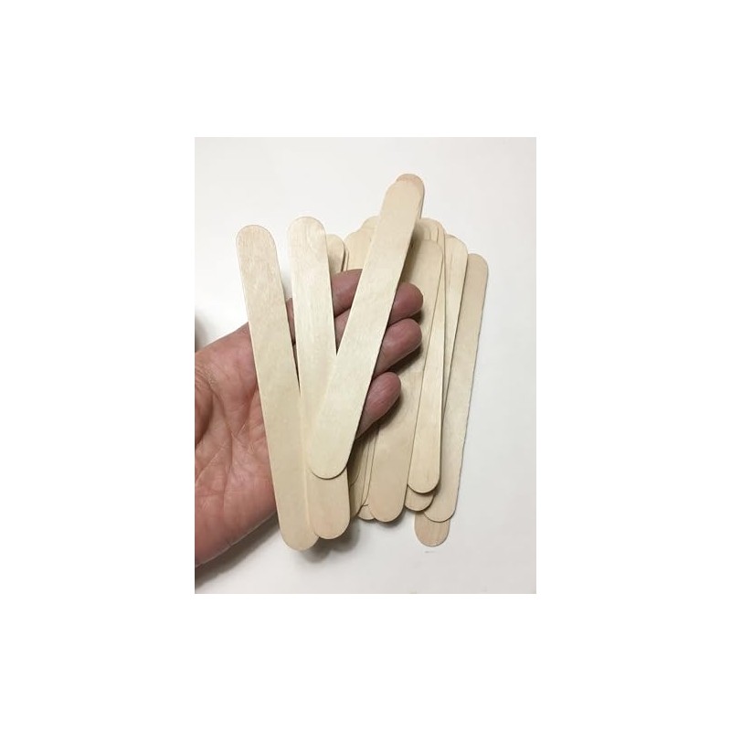Morezmore M01238 25pc Popsicle Sticks Large Jumbo 6" x 3/4"
