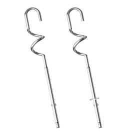 990143000 Hand Mixer Dough Hook Replacement Hamilton Beach Hand Mixer Attachment 62630R 62632R 62633R 62580 Dough Hook For Hand Mixer, Stainless Steel Dough Hook - 2PCS