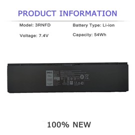DELL E7440 E7450 3RNFD 34GKR 54Wh Battery for Dell Latitude E7440 E7450 E7420 7440 7450 PFXCR 34GKR F38HT G95J5 0G95J5 3RNFD G0G2M T19VW V8XN3 909H5 5K1GW 451-BBFT 451-BBOG 451-BBFV 451-BBFY E225846