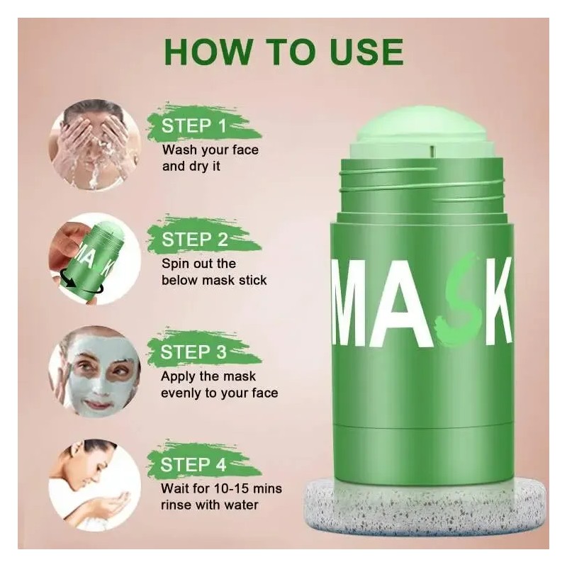 Mascarilla Facial En Barra De Té Verde For Eliminar