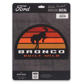 Ford Bronco Sunset Adhesive Vinyl Decal - Fun Ford Bronco Sticker for Car, Window, Water Bottle or Laptop