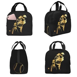 Lunch Bag, Cold Insulated, Baseball, Baseball, Home Base, Bento Bag, Insulated, Waterproof, Leak Proof, Large Capacity, Large Capacity, Bento Bag, Handbag, Kids, Men's, Women's, Tote Bag, Handbag,