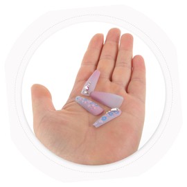 WOONEKY 24pcs Rainbow Gradient Heart Butterfly Press Fake Nails for Women Stylish Fake Fingernails for Easy Manicure for Parties Weddings and Everyday Use