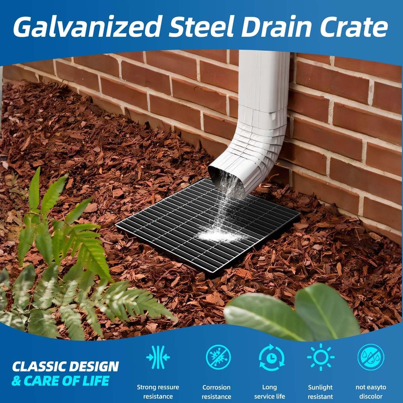 Outdoor Galvanized Steel Drain Grate,20x20in Heavy Duty Drain Cover,B125 Class