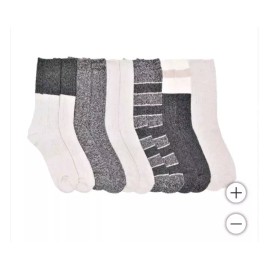 Lucky Brand Ladies Super Soft Boot Sock 6-Pair Black Recycled Polyester NWT