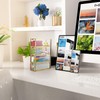 ELLDOO Coffee Pod Holder with 4 Drawers, Gold Glass Coffee