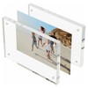 Acrylic Photo Frame Crystal Clear Frameless Double Sided Freestanding Photo
