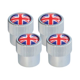 Land Rover Genuine Tire Valve Cover Red & Blue Union Jack Design Set # LR027664
