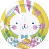Unique Industries Eggstraordinary Round Easter Disposable Paper Dinner Plates -