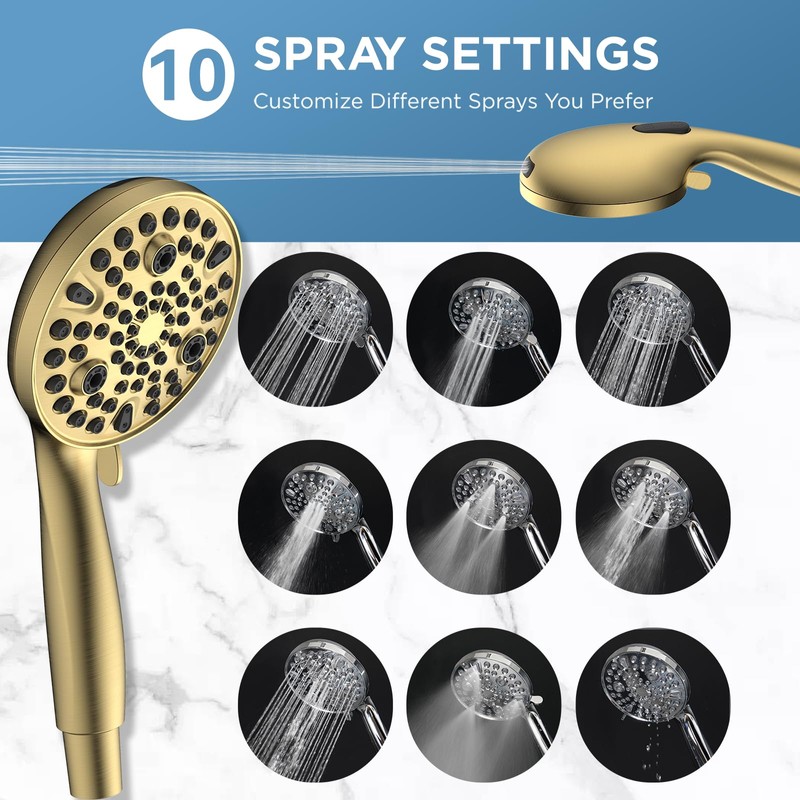 Dual Handheld Shower Head Combo, 2-in-1 Rain Shower Heads System