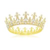 XFSRG Round Tiaras Women's Rhinestone Crown Fashionable and Sparkling Birthday