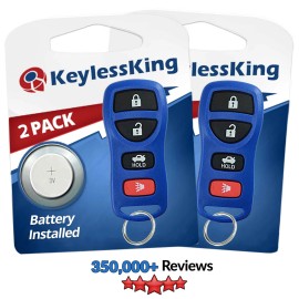 KeylessKing* 2 Replacement for Nissan Altima 2002 2003 2004 2005 2006 Remote Blue