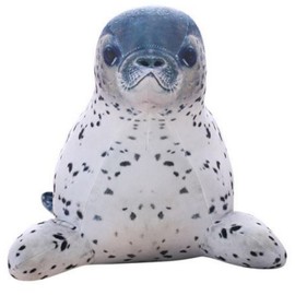 OUKEYI Seal Pillow, Chubby Blob Seal Plush Pillow Stuffed Cotton Plushies Animal Toy Cute Ocean Pillow for Bed Sofa, Kids Gifts for Birthday,Valentine,Christmas 15.7" (Blob)