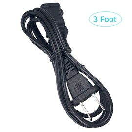 Small Extension Cord 3FT, Short Two Prong Extension Cords, Black Male Female Extension Cord, 18AWG Polarized AC Power Cord for Indoor