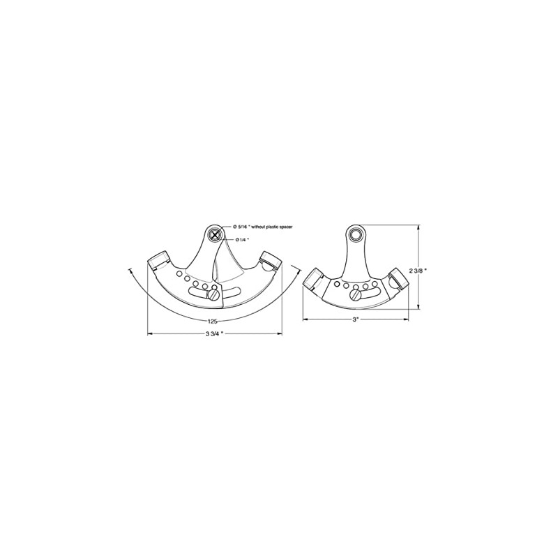 Deltana HPA69U10B Hinge Mounted Adjustable Solid Brass Hinge Pin Stop