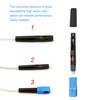 Oumefar 100 piezas de conector rápido de fibra óptica integrada,