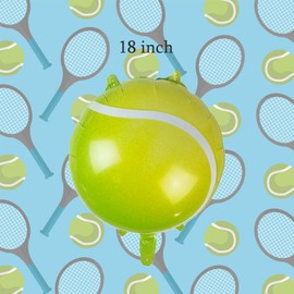 9Pcs Tennis Party Balloons Decorations, Tennis Ball Foil Balloons Golden Trophy Mylar Balloons Green Star Balloons for Men Women Kids Sports Tennis Themed Party Decorations Supplies